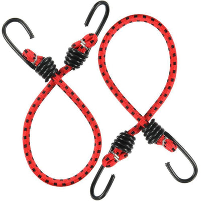 18 in. Bungee Cord with Coated Hooks (2 Pack) - Super Arbor