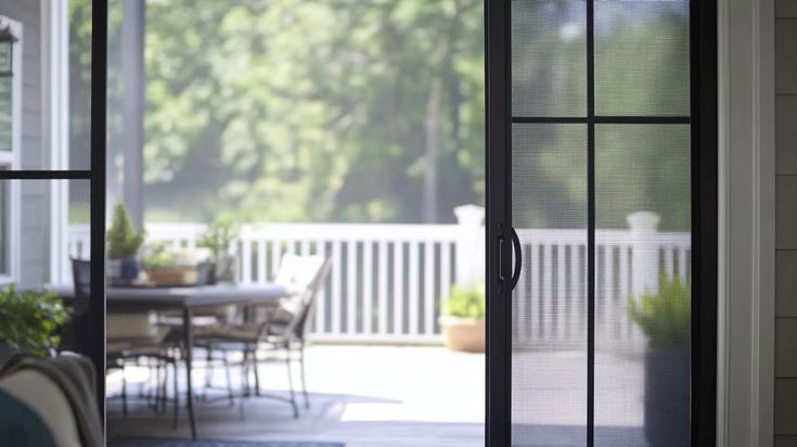 RELIABILT 30-in x 80-in White Aluminum Sliding Patio Screen Door