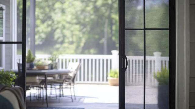 RELIABILT 30-in x 80-in White Aluminum Sliding Patio Screen Door