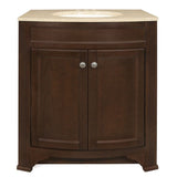 Style Selections Delyse 30.75-in Auburn Single Sink Bathroom Vanity with Cappuccino Solid Surface Top