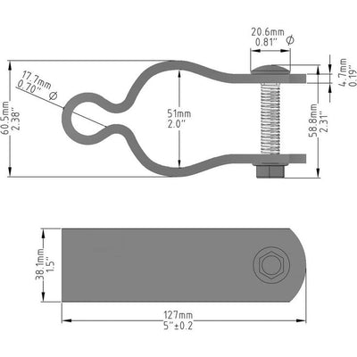Everbilt 2 in. Zinc Plated Pipe Gate Hinge