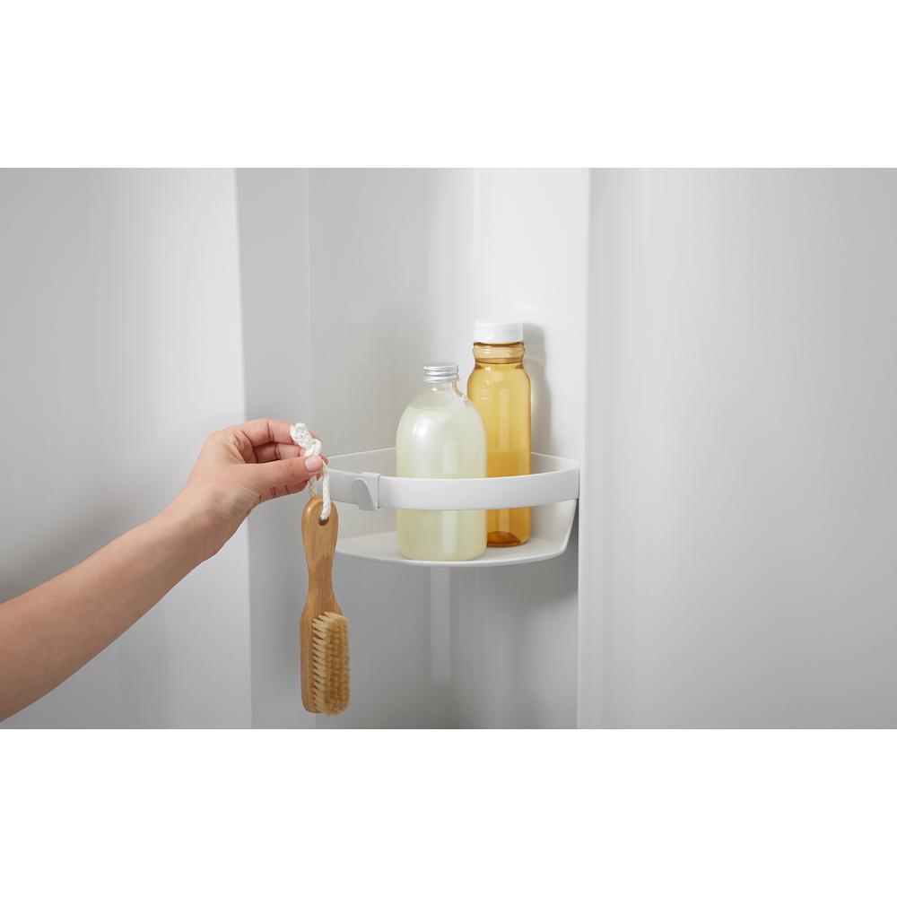 STORE+ 36 in. x 34 in. Single Threshold Center Drain Shower Base with Shower Walls and 10-Piece Accessory Kit in White - Super Arbor