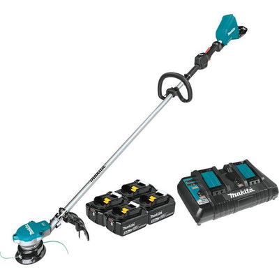 Makita 18-Volt X2 (36-Volt) LXT Lithium-Ion Brushless Cordless String Trimmer Kit with Four 5.0 Ah Batteries
