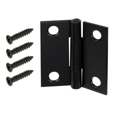 1-1/2 in. Oil-Rubbed Bronze Non-Removable Pin Narrow Utility Hinges (2-Pack) - Super Arbor