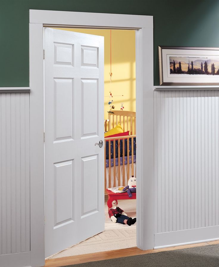 RELIABILT Colonist Textured 36-in x 80-in 6-panel Hollow Core Primed Molded Composite Slab Door
