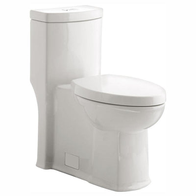 Boulevard Siphonic Tall Height 1-Piece Dual Flush Elongated Toilet in White, Seat Included - Super Arbor