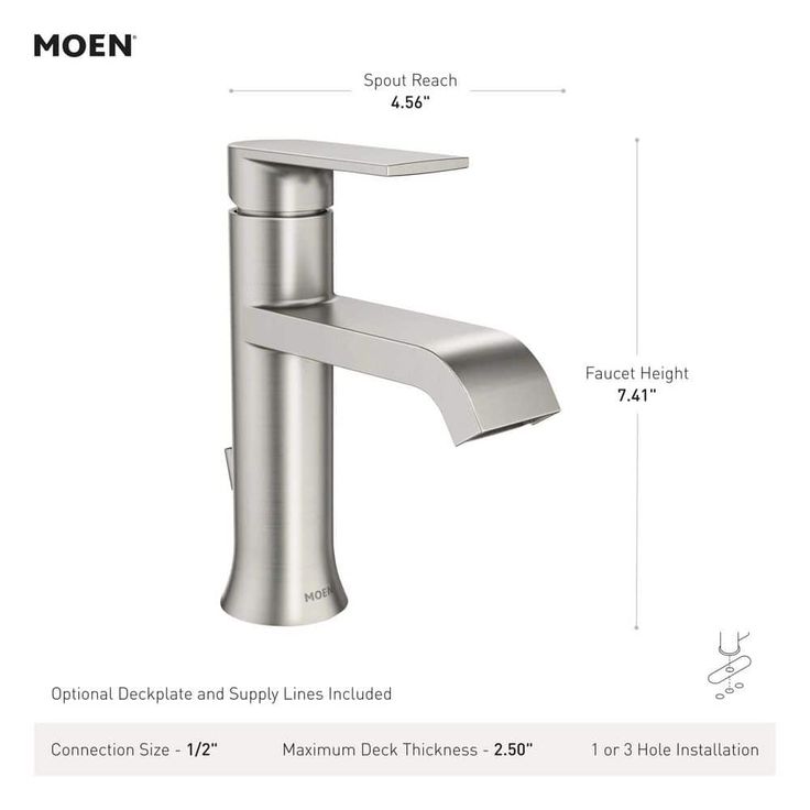 Genta Single Handle Single Hole Bathroom Faucet in Polished Chrome (2-Pack)
