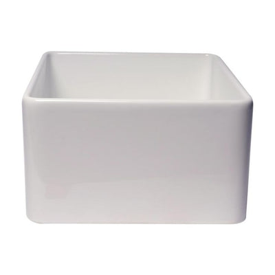 Fireclay 24 in. Single Bowl Farmhouse Kitchen Sink in White