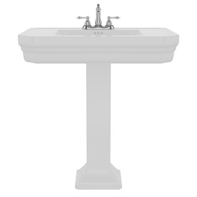 Barclay Products Corbin Pedestal Sink Combo in White with 4 in. Centerset Faucet Holes
