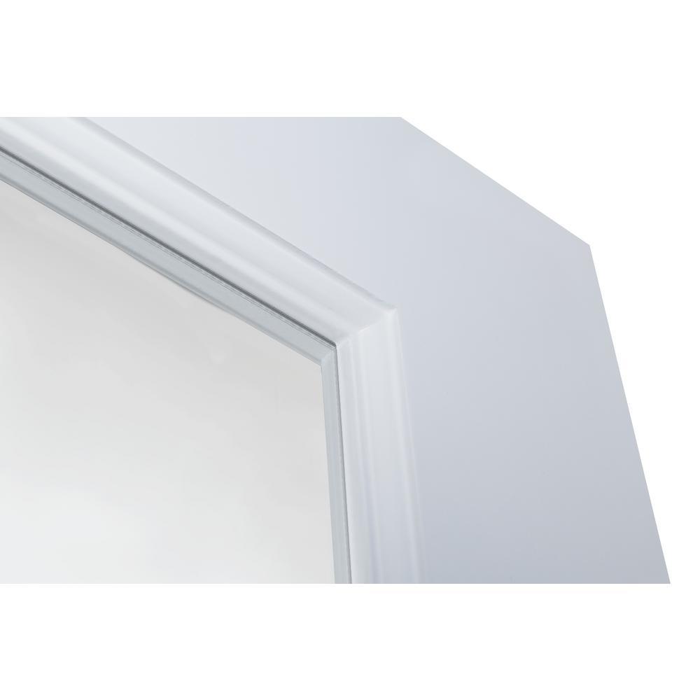 28 in. x 80 in. Clear Glass 15-Lite True Divided White Finished Solid French Interior Door Slab - Super Arbor