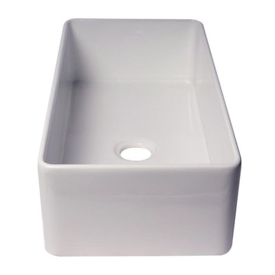 Fireclay 36 in. Single Bowl Farmhouse Kitchen Sink in White