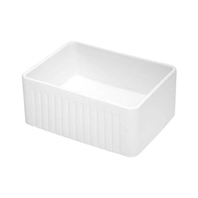 Fireclay 24 in. Single Bowl Farmhouse/ Apron-Front Porcelain Ceramic Kitchen Sink in White