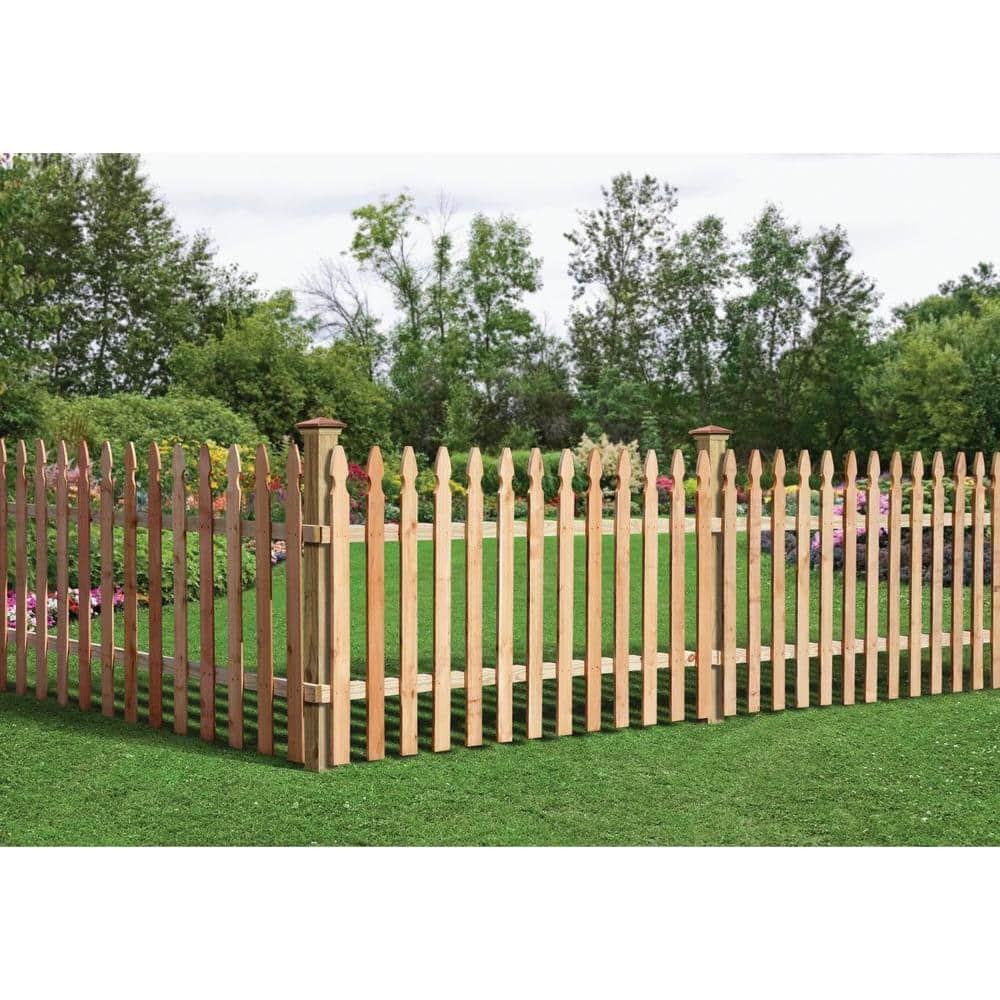 Backer Rails Outdoor Essentials 2 in. x 4 in. x 6 ft. Western Red Cedar Fence Panel ...