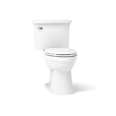 KOHLER Elmbrook Rev 360 Complete Solution 2-Piece 1.28 GPF Single Flush Elongated Toilet in White (Seat Included, 3-Pack)
