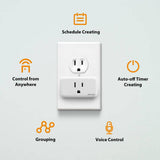 Google Nest Hub 2nd Gen Smart Home Speaker and 7" Display in Chalk with Defiant Smart HubSpace Plug with 1 Outlet (2-Pack)
