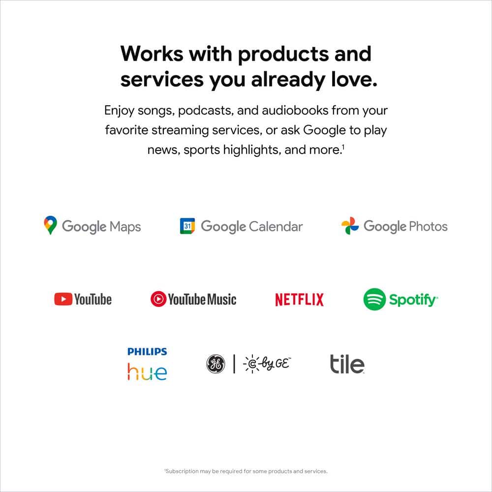 Google Nest Hub 2nd Gen Smart Home Speaker and 7" Display in Chalk with Defiant Smart HubSpace Plug with 1 Outlet (2-Pack)