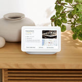 Google Nest Hub 2nd Gen Smart Home Speaker and 7" Display in Chalk with Defiant Smart HubSpace Plug with 1 Outlet (2-Pack)