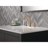 Delta Chamberlain Gold Widespread Double Handle Bathroom Faucet in Champagne Bronze