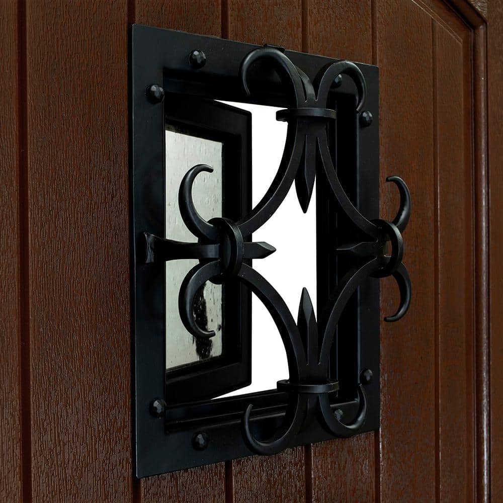 Steves & Sons 36 in. x 80 in. Oxford Speak Easy Left-Hand Inswing Chestnut Mahogany Fiberglass Prehung Front Door, 4-9/16 in. Frame