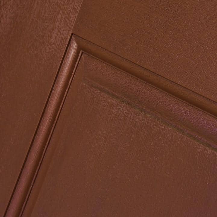 Steves & Sons Regency 64 in. x 80 in. 3/4-6 Lite Clear Glass Right-Hand Chestnut Stain Mahogany Fiberglass Prehung Front Door with Double 12 in. Sidelites