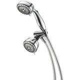 Delta 7-Spray 3.4 in. Dual Wall Mount Fixed and Handheld Shower Head in Chrome