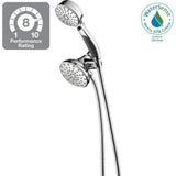 Delta ActivTouch 9-Spray 3.7 in. Dual Wall Mount Fixed and Handheld Shower Head in Stainless