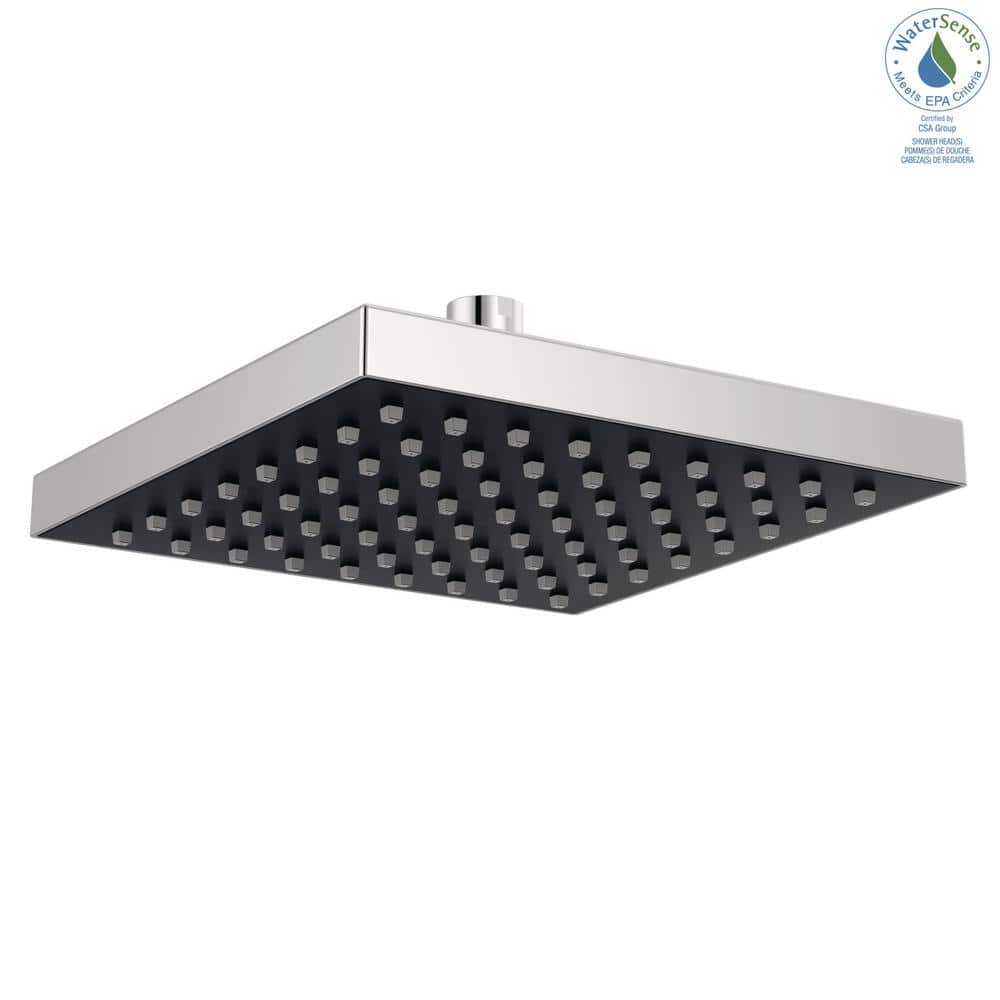 Delta 1-Pattern 8 in. Wall Mount Rain Fixed Shower Head in Chrome