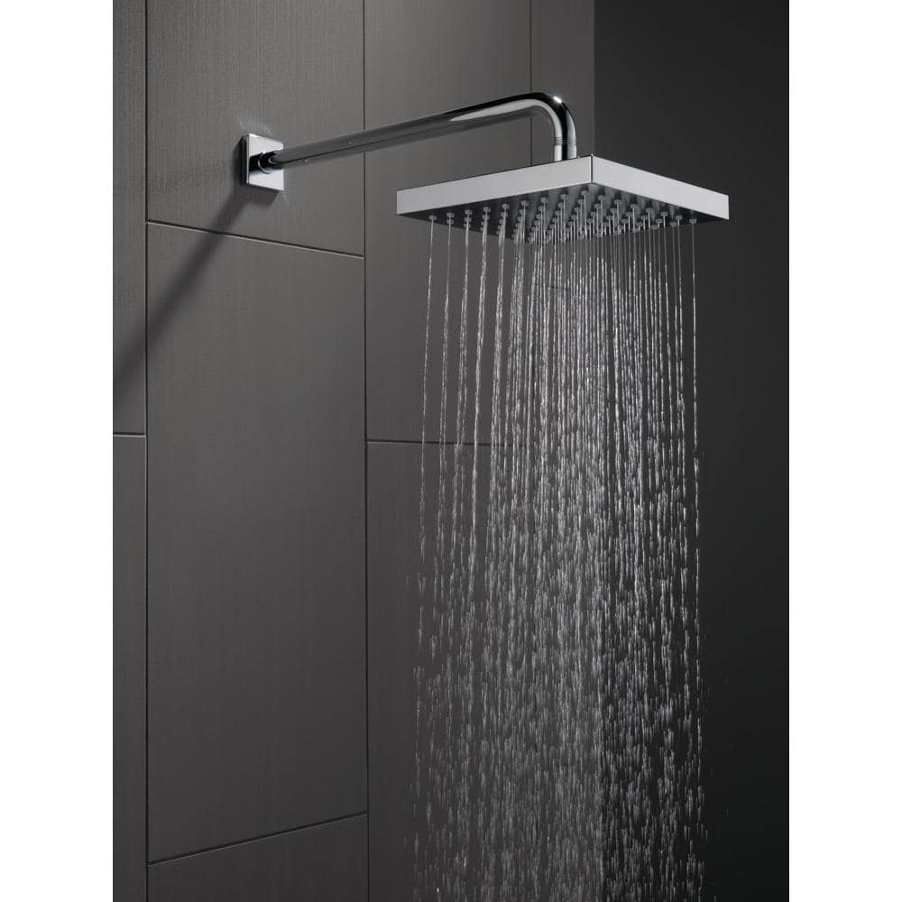 Delta 1-Pattern 8 in. Wall Mount Rain Fixed Shower Head in Chrome