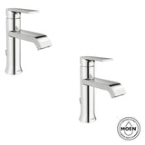 Moen Genta Single Handle Single Hole Bathroom Faucet in Polished Chrome (2-Pack)