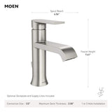 Moen Genta Single Hole Single-Handle Bathroom Faucet in Chrome with Drain Kit (2-Pack)