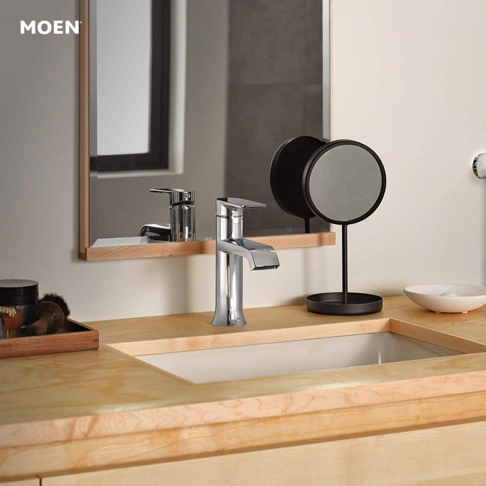 Moen Genta Single Handle Single Hole Bathroom Faucet in Polished Chrome (2-Pack)