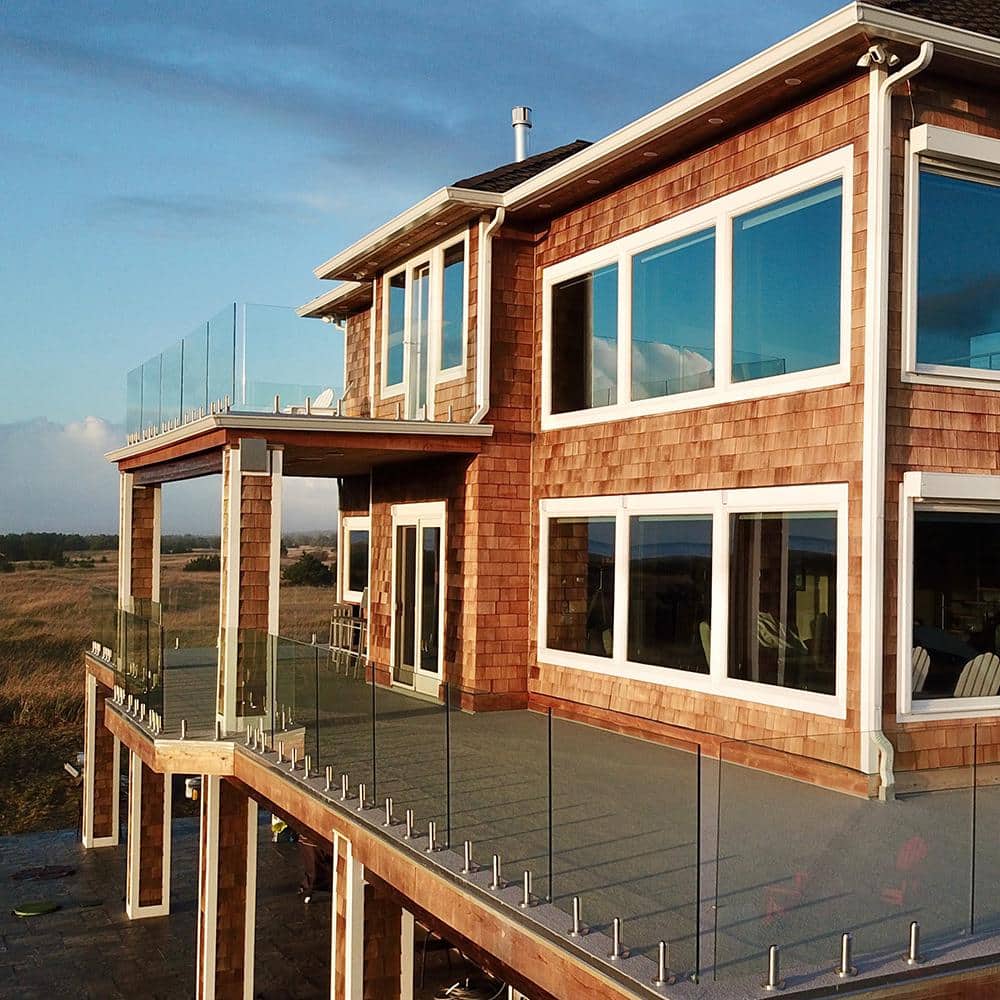 ClearView GLASS RAILINGS 36 in. x 39 in. CVGR Hercules Glass Panel wit ...