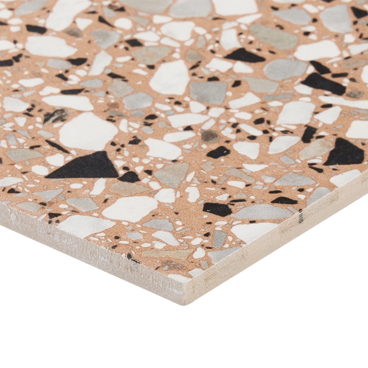 Tile Native Chip Tilebar Chips Macro Terracotta Coral Orange 8x8 Matte Porcelain Tile ...