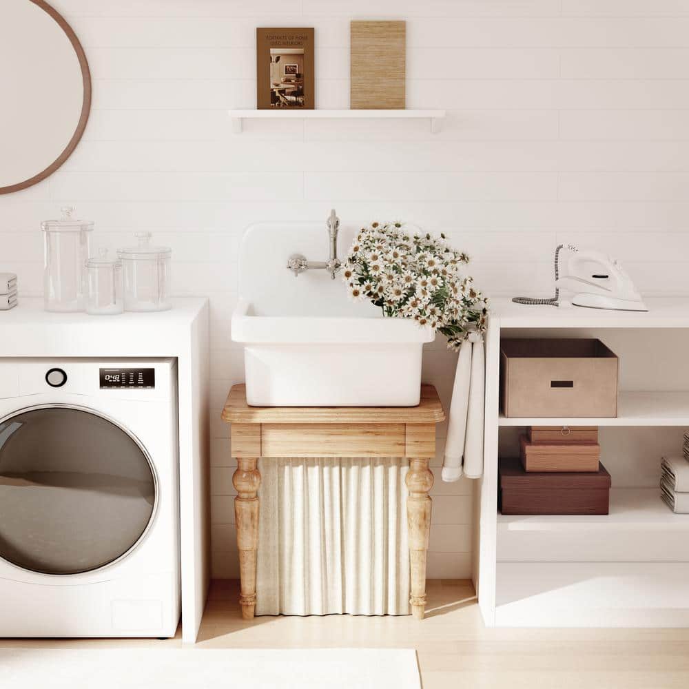 Eridanus Mason 8 Gal. Wall Mount Utility Sink in Crisp White – Super Arbor, image size:1000x1000