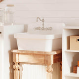 Eridanus Mason Wall Mount Laundry Utility Sink 10 Gallon in Crisp White with Basket Strainer