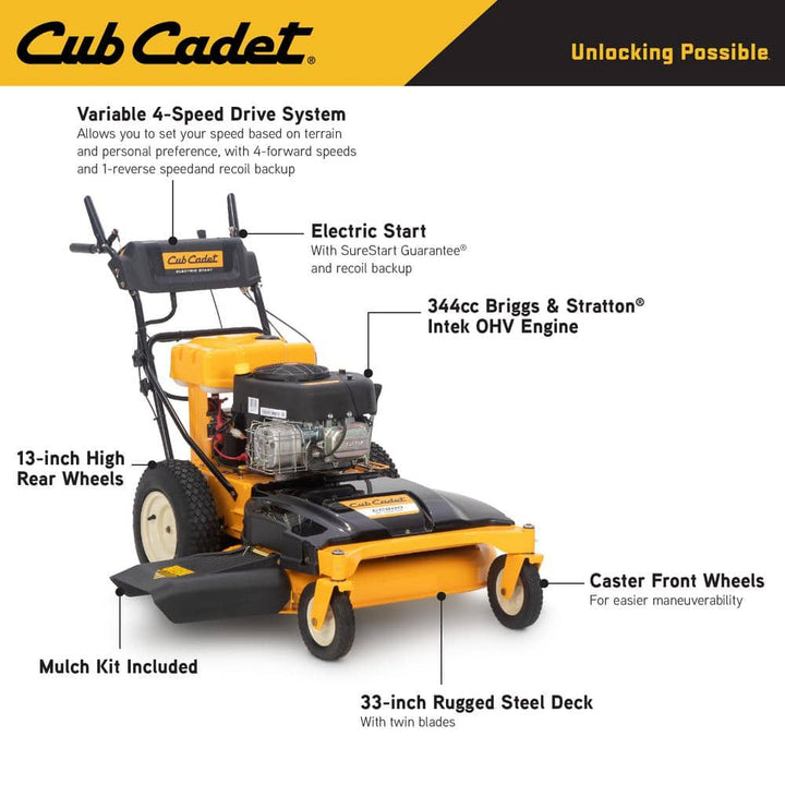 Cub Cadet Lawn Wide Walk Behind Lawn Mowers Cub Cadet 33 Wide Deck