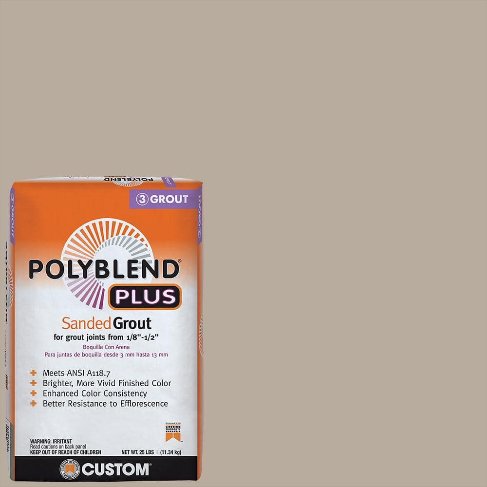 Custom Building Products Polyblend Plus #386 Oyster Gray 25 lb. Sanded ...