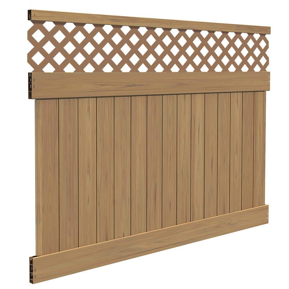Carlsbad 6x8 Cypress Semi-Privacy Vinyl Fence Panel