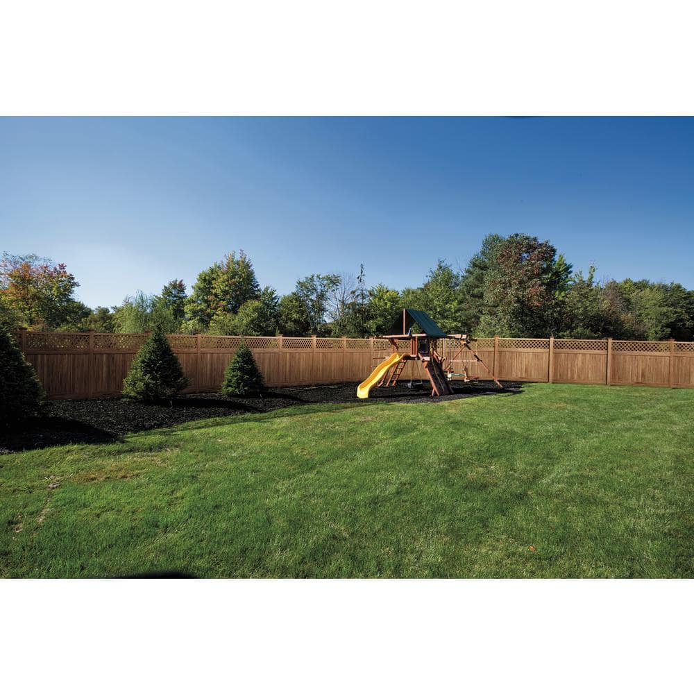 Carlsbad 6x8 Cypress Semi-Privacy Vinyl Fence Panel - Thumbnail 3