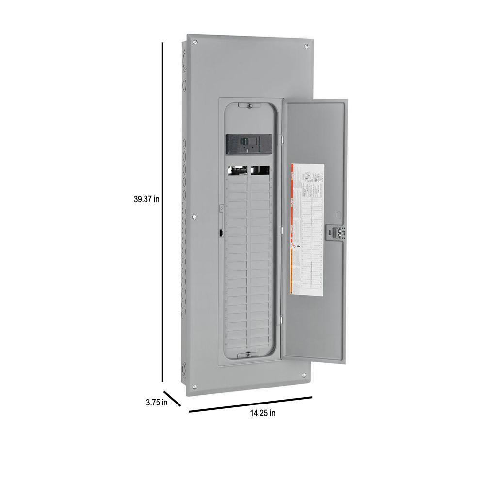 Homeline 200 Amp 40-Space 80-Circuit Indoor Main Breaker Qwik-Grip Plug-On Neutral Load Center with Cover - Super Arbor