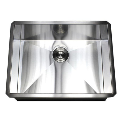 Undermount 16-Gauge Stainless Steel 26 in. x 20 in. x 10 in. Deep Single Bowl Zero Radius Kitchen Sink