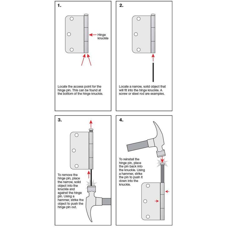 4 in. Solid Brass Square Corner Security Door Hinge