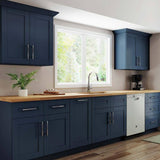 Home Decorators Collection Washington Vessel Blue Plywood Shaker Assembled Vanity Sink Base Kitchen Cabinet Sft Cls 30 in W x 24 in D x 34.5 in H