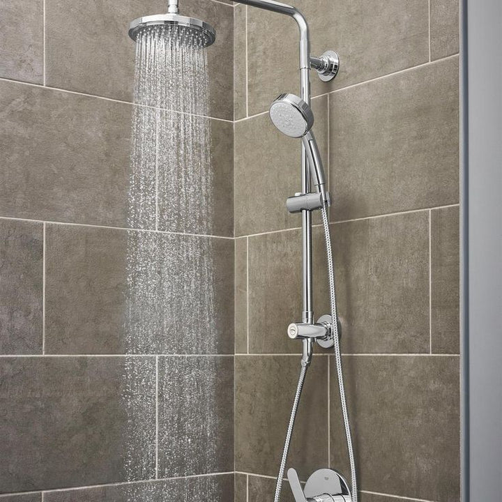Vitalio 5-spray 7 in. Dual Shower Head and Handheld Shower Head in Chrome