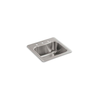 Staccato Drop-in Stainless Steel 20 in. 3-Hole Single Bowl Kitchen Sink