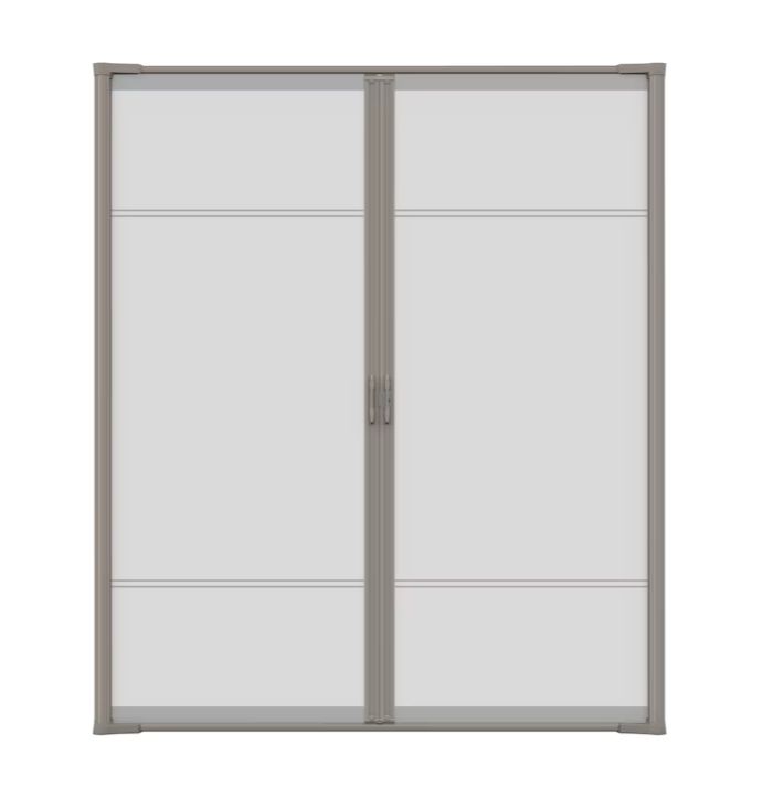 LARSON Brisa 72-in x 80-in Sandstone Aluminum Retractable Screen Door
