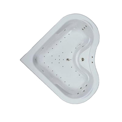 64 in. Acrylic Corner Drop-in Air Bathtub in Black - Super Arbor