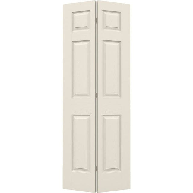 ReliaBilt 30-in x 80-in White 6-Panel Primed Molded Composite Bifold Door