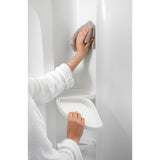 STORE+ 36 in. x 34 in. Single Threshold Center Drain Shower Base with Shower Walls and 10-Piece Accessory Kit in White - Super Arbor