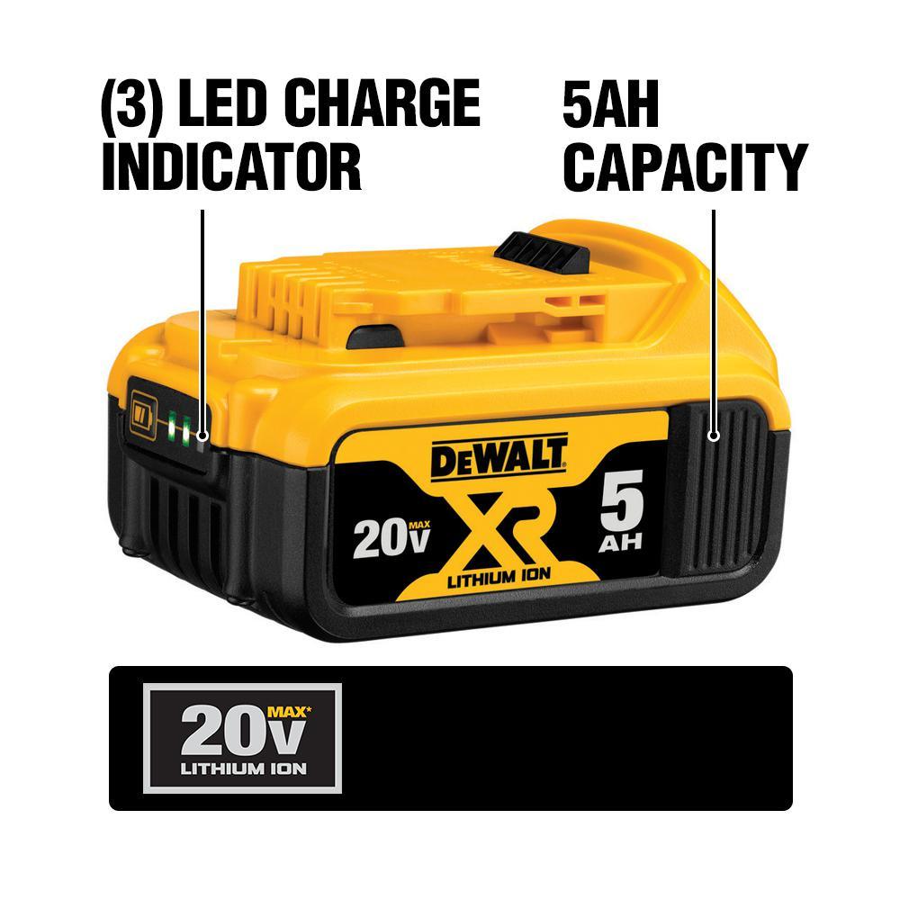 20-Volt MAX Lithium-Ion Cordless Compact Reciprocating Saw Kit with Battery 5Ah, Charger and Contractor Bag - Super Arbor